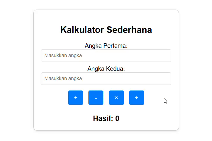 Preview Kalkulator Sederhana