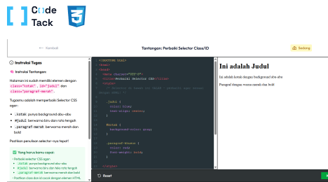 Perbaiki Selector Class/ID